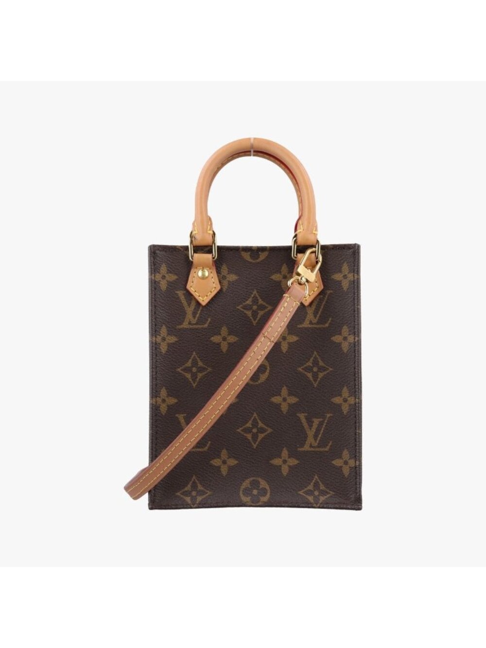 Louis Vuitton Sac Plat Monogram Brown Canvas Handbag